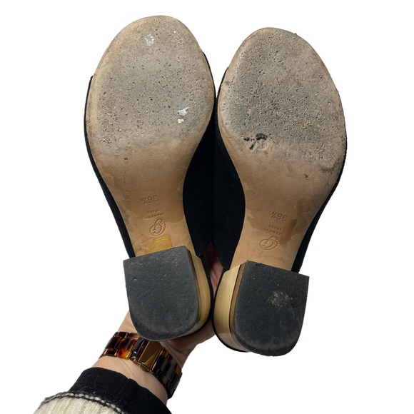 M. Gemi | Black Suede Peep Toe Mules 36.5 - Picture 6 of 10